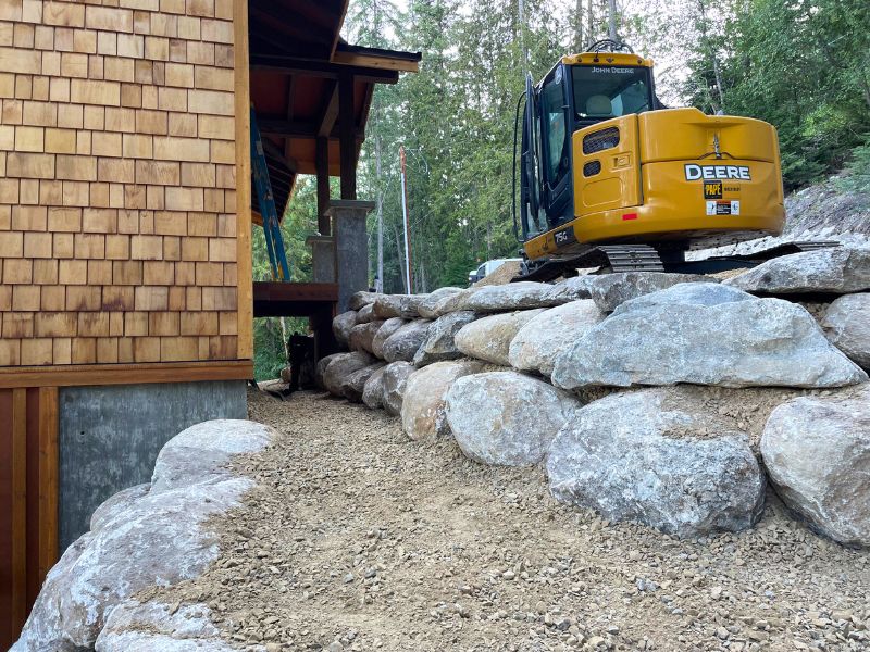 boulder retaining walls